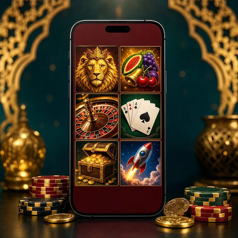 App móvil de 22Bet en la pantalla de un smartphone